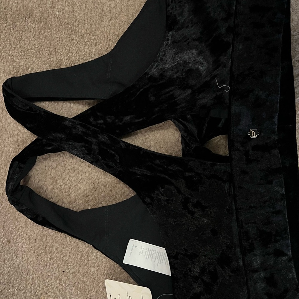 Fabletics Black Velvet Bra